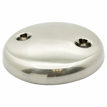 Thrifco Plumbing Satin Nickel 2 Hole Waste & Overflow Plate 4402296